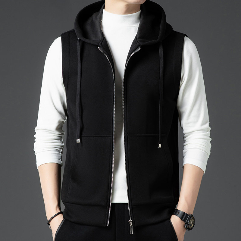 秋冬新款外穿连帽马甲男中年宽松休闲背心棉质马夹外套男士上衣潮,淘宝优惠券,粉丝福利购,淘宝优惠卷