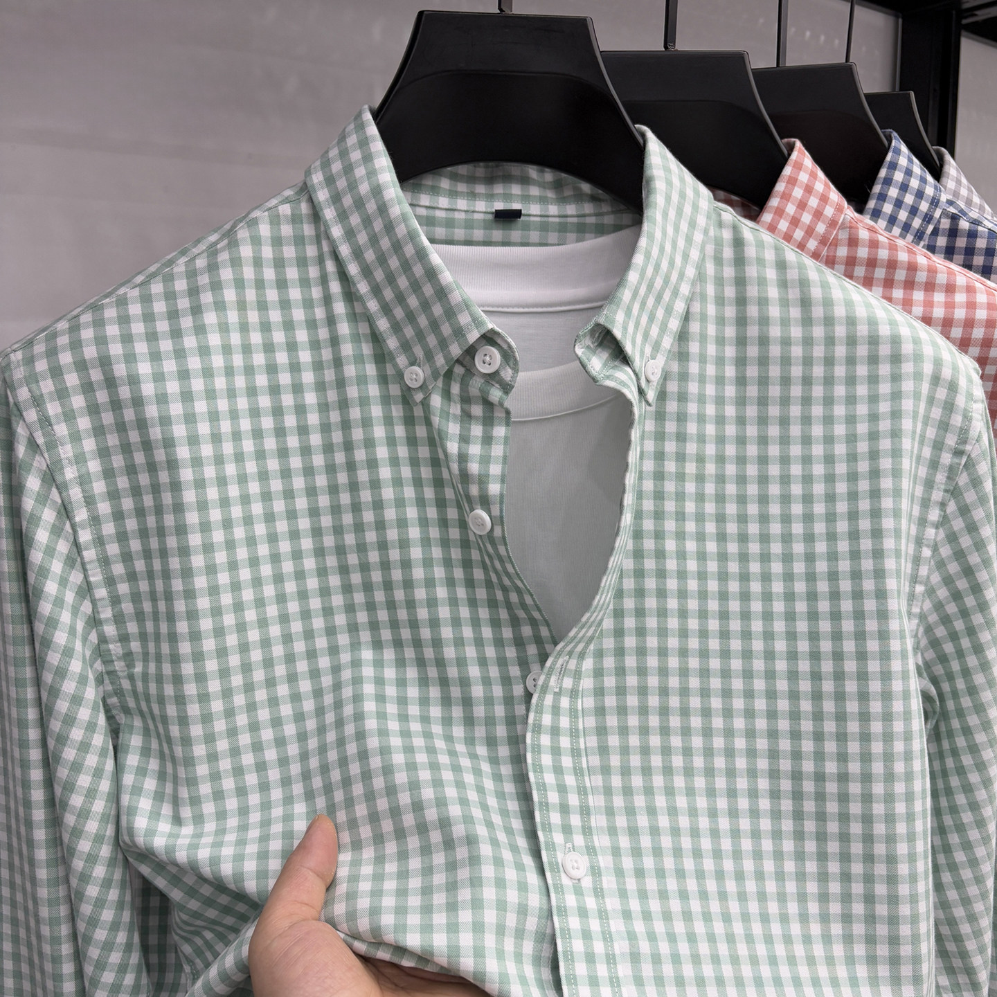 高端男士长袖衬衫丝光棉格子衬衣商务休闲男装寸衫潮流百搭上衣潮,淘宝优惠券,粉丝福利购,淘宝优惠卷