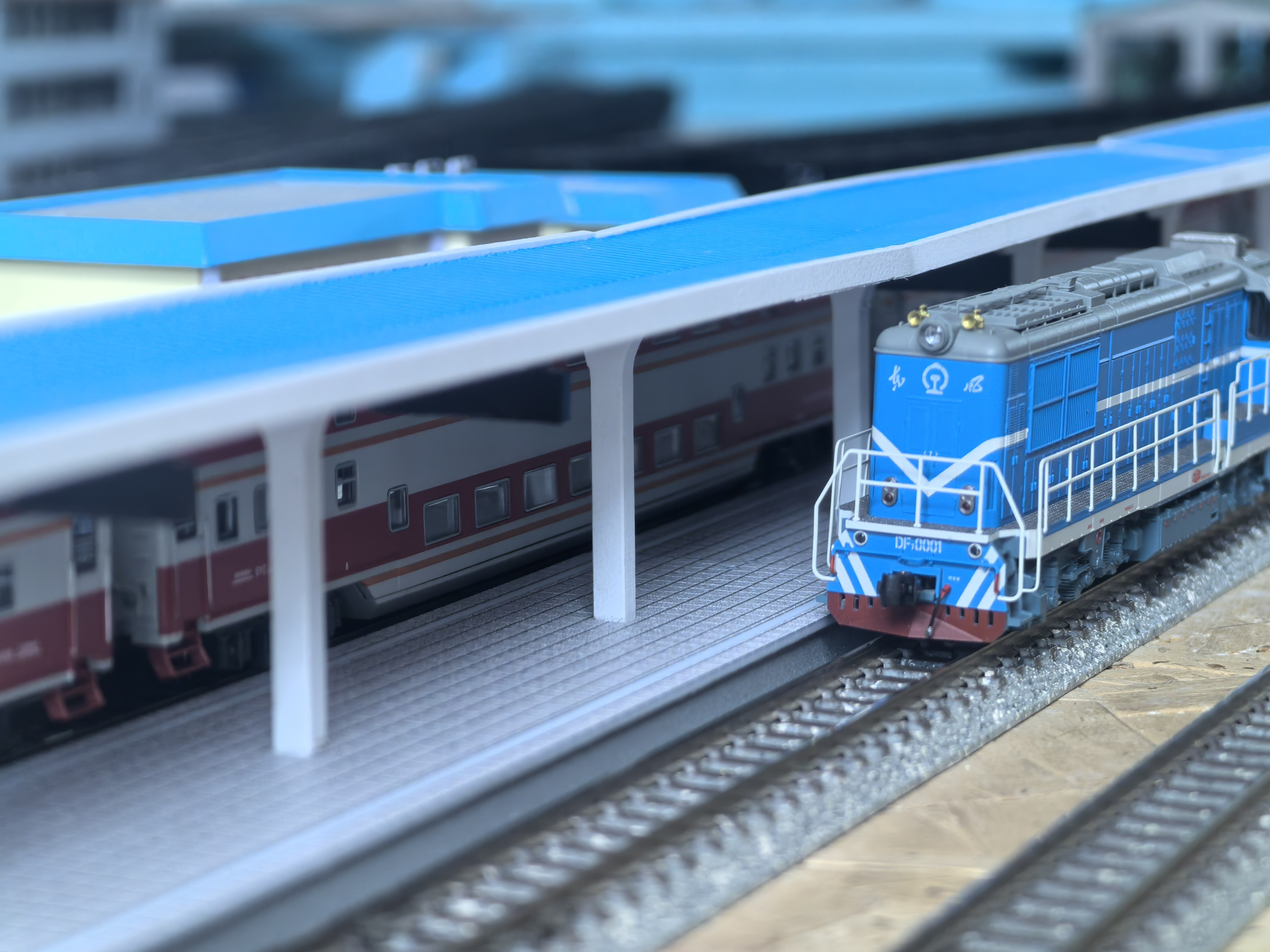 栗致模玩 N比例1：160 中式月台，雨棚矮站台，看清楚比例再下单,淘宝优惠券,粉丝福利购,淘宝优惠卷