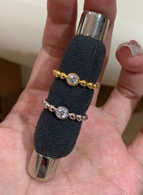 S925纯银鱼子酱】中古风经典泡泡钻戒指小众高级感精致叠戴钻戒女