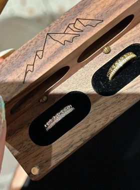 S925纯银格纹】尾戒半钻半素小众高级感精致轻奢简约戒指指环