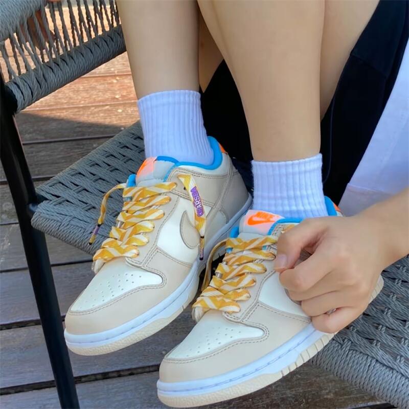 Nike耐克女鞋 Dunk Low GS米白低复古滑板鞋休闲运动鞋FQ6864-111 - 图2