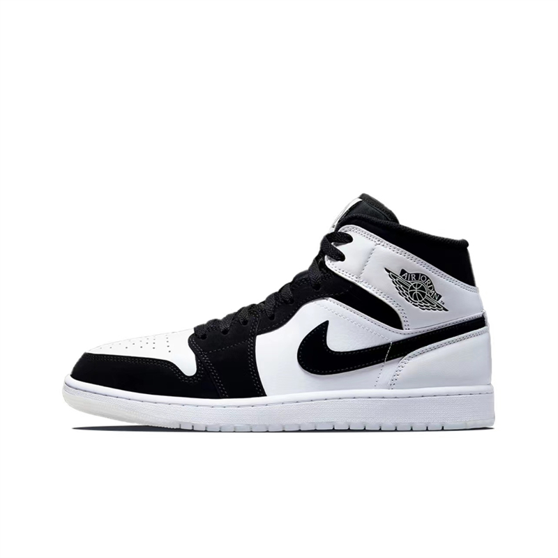 圆圆体育Air Jordan 1 AJ1黑白熊猫钻石休闲中帮球鞋 DH6933-100-图3