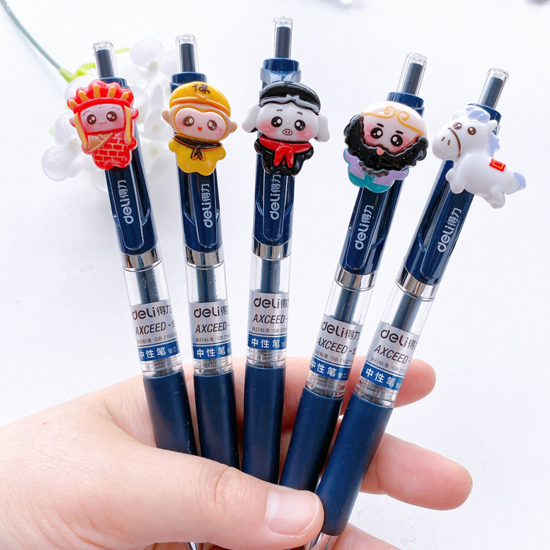 Deli blue and black refill doctor's prescription pen and ink blue hospital medical care special cute anti-lost custom-engraved name ink pen
