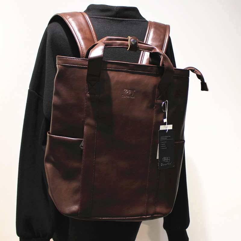 新款复古大容量双肩包 韩版男包男士旅行背包时尚书包通勤电脑包