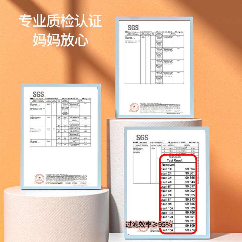 儿童kn95口罩孩子3到4到5到6到7到8到9一10到12到15岁小学生专用-图1