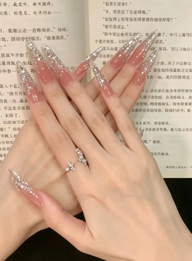 琉璃银穗仙女裸色手工穿戴甲