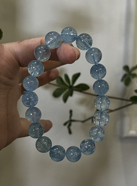 水-海蓝宝-海蓝宝貔貅淡水珍珠手链女款海蓝宝手串闺蜜生日礼物