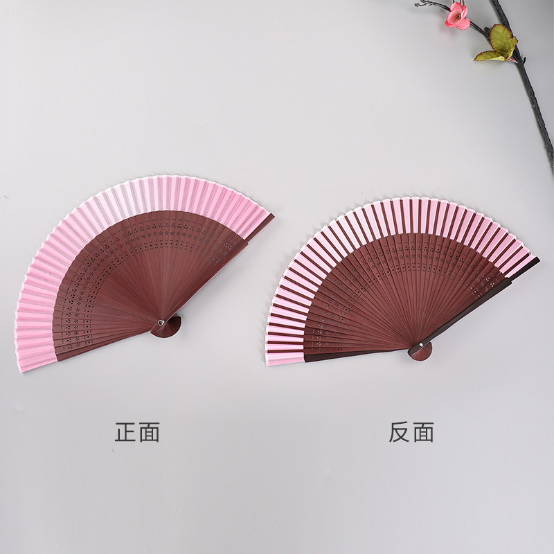 扇子纯色渐变女折扇结婚旗袍马面裙新中式折叠中国风寄明月舞蹈扇,淘宝优惠券,粉丝福利购,淘宝优惠卷