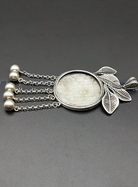 diy民族风苗银铃铛流苏项坠