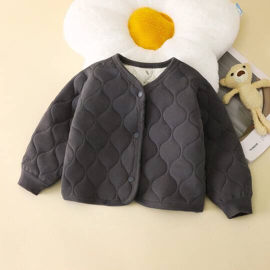 Three-layer quilted children's school uniform artifact autumn and winter new boys' thickened student warm cotton clothing girls' liner cotton jacket