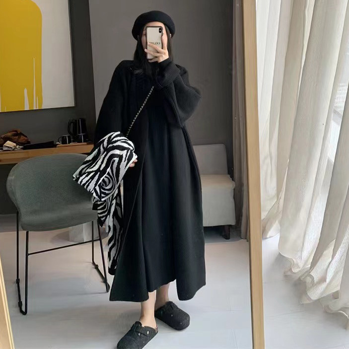 孕妇连衣裙套装2026新款宽松遮肚外套内搭打底中长款两件套秋冬装,淘宝优惠券,粉丝福利购,淘宝优惠卷