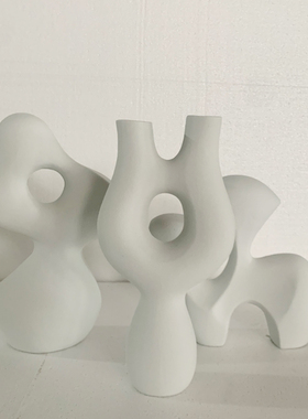 创意素烧不规则造型陶瓷样板房