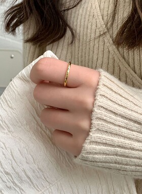 笑脸戒指纯银韩国女性