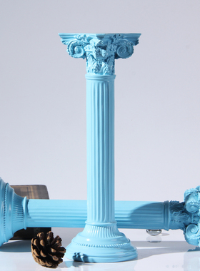 欧式复古罗马柱模型摆件