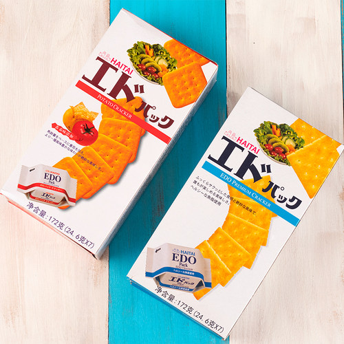 韩国EDOpack饼干*3盒原味酥脆芝士杏仁薯仔饼多口味休闲进口零食 - 图1