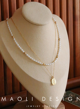 14K包金可调节INS风吊坠锁骨链