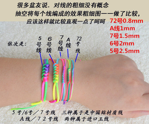 中国结线材5号6号7号手链本命儿童红绳子编织线绳diy手工吊坠挂绳 - 图3