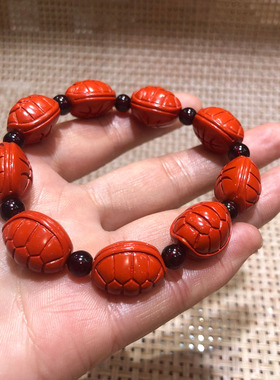 高含量朱砂手串送证书