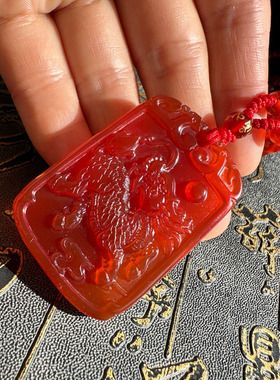 豁达客情侣玛瑙玉麒麟挂件钥匙扣