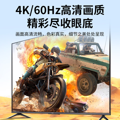优联dp转hdmi转接线4k60hz高清dp1.2转hdmi2.0连接电脑主机笔记本 - 图0