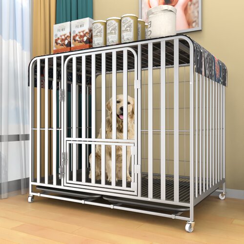 狗笼子大型犬中型犬新型狗笼带厕所家用室内外金毛拉布拉多笼用品 - 图3