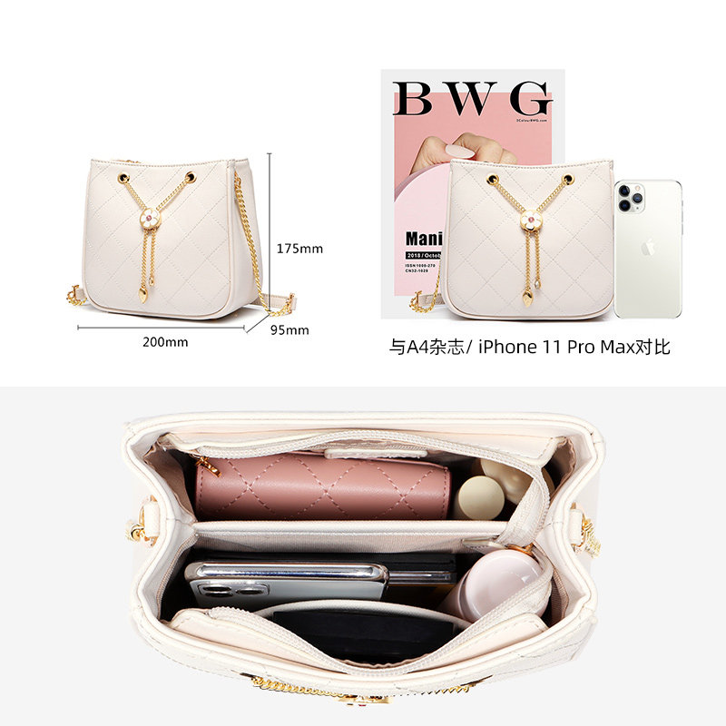 欧时纳女2020新款潮小ck单肩水桶包 欧时纳联诚女士包袋