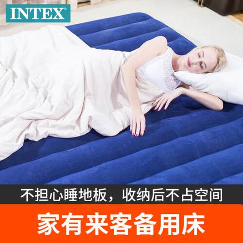 INTEX户外直销用品加厚家用充气床垫双人多人帐篷单人午休气垫床 - 图0