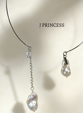 J PRINCESS·小众设计英文字母定制款天然巴洛克珍珠项圈锁骨链