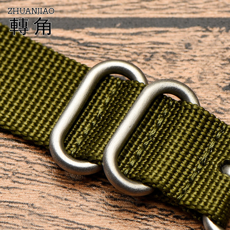 iwatch尼龙表带迷彩男精工帆布表带 转角饰品配件