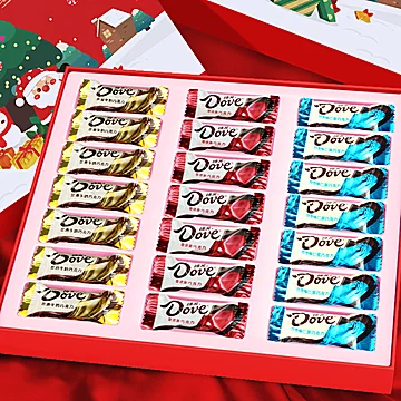 德芙心语圣诞节礼盒6g*21粒伴手礼[16元优惠券]-寻折猪