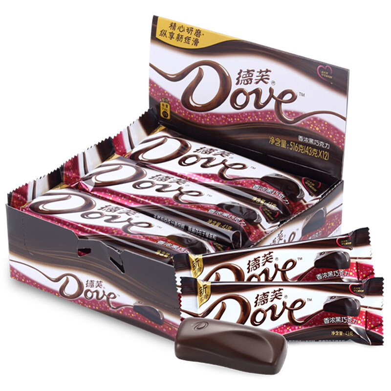 德芙巧克力43g*12条榛仁丝滑牛奶巴旦木香浓黑巧排块小吃零食送礼,淘宝优惠券,粉丝福利购,淘宝优惠卷