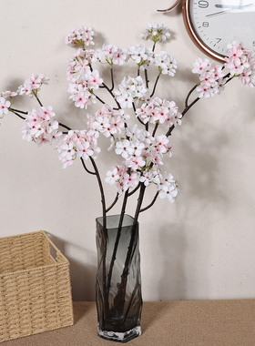 加长款中式禅风花艺梨花仿真花