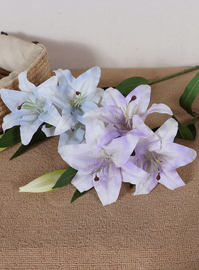 百事合意百合花可水洗手感仿真花