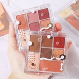 Палетка теней, матовый водостойкий портативный маленький хайлайтер, румяна