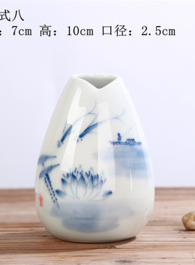 手绘白瓷小花瓶陶瓷瓷器水培摆件