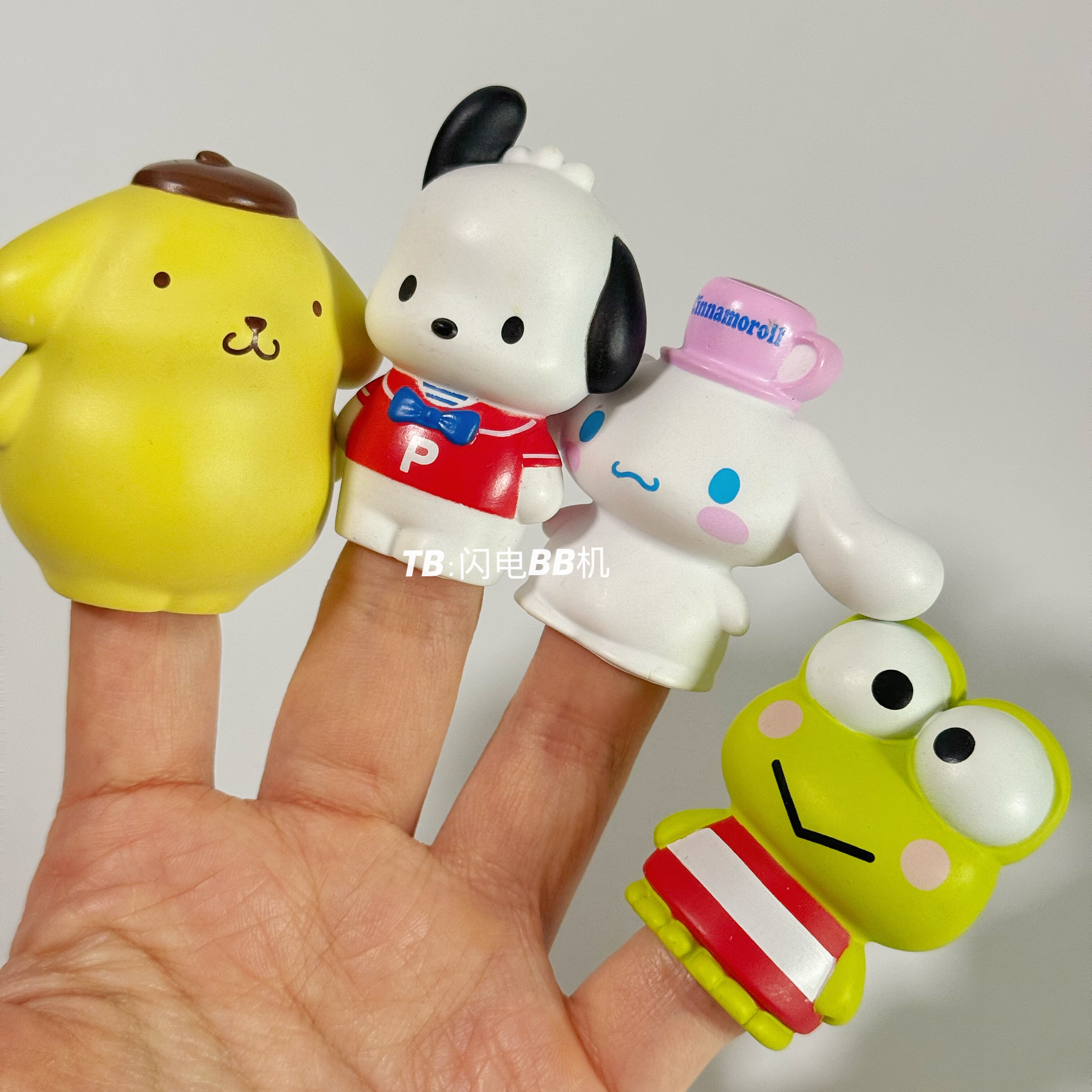 日单正版散货 三丽鸥kitty双子星大眼蛙美乐蒂布丁狗指套公仔摆件,淘宝优惠券,粉丝福利购,淘宝优惠卷