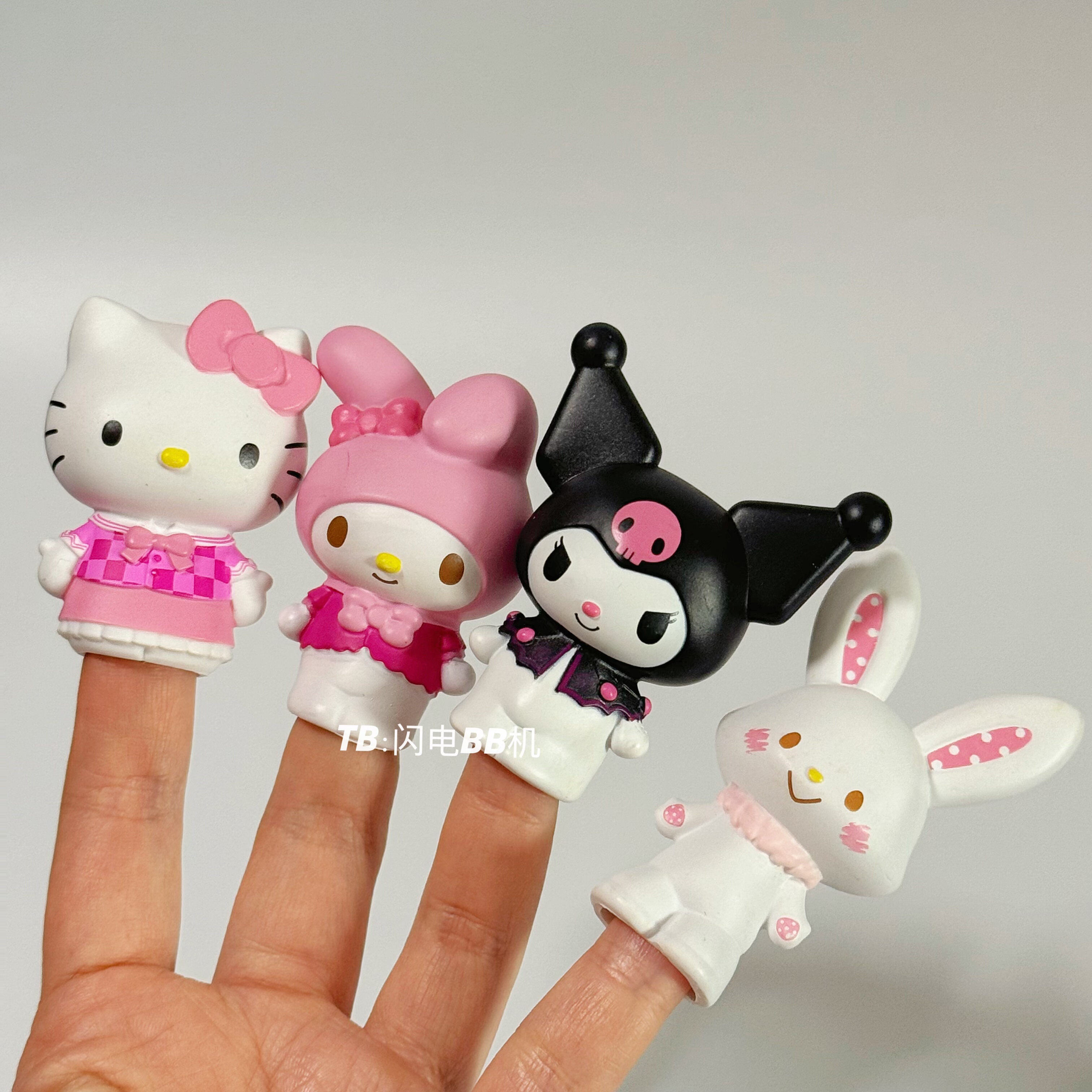 日单正版散货 三丽鸥kitty双子星大眼蛙美乐蒂布丁狗指套公仔摆件,淘宝优惠券,粉丝福利购,淘宝优惠卷