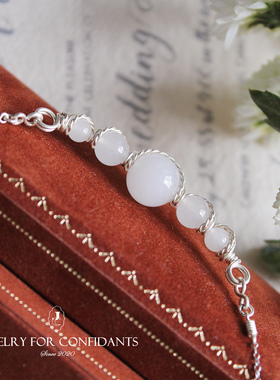 毛衣项链女2024年新款999纯银手工白玉笑脸锁骨链小众设计高级感