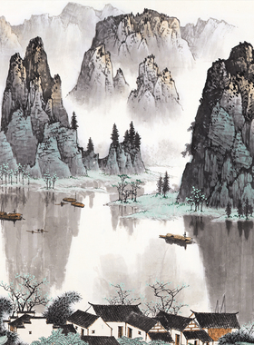 白雪石千峰竞秀万木客厅办公室