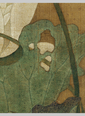 南宋吴炳渌池擢素图花鸟微喷
