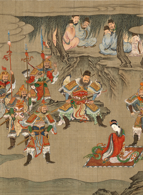 狩野山雪长恨歌人物艺术微喷国画