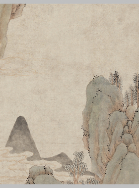 清 孙逸 溪桥觅句图 古山水风景人物国画 高清 艺术微喷 装饰画