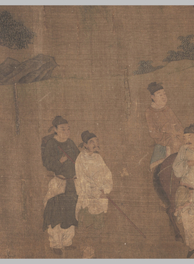 明 仇英 苏惠回文凯旋诗 国画风景画 玄关走廊装饰画 宣纸绢布艺