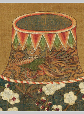 元陈琳葫芦花瓶图国画花鸟微喷
