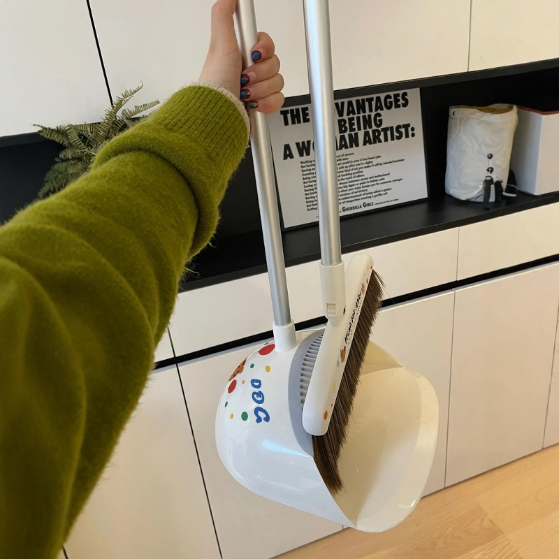 磁吸扫把簸箕套装家用不沾头发梳齿簸箕笤帚扫地厨房客厅卫生神器 - 图2