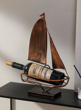 复古怀旧风帆船欧式酒柜装饰品