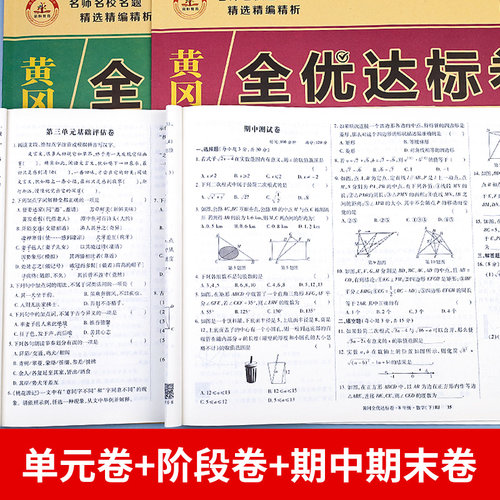 八年级下册试卷测试卷全套人教版语文数学英语物理生物历史地理初二必刷题同步练习册期中期末复习资料黄冈一课一练专项真题卷八下-图1