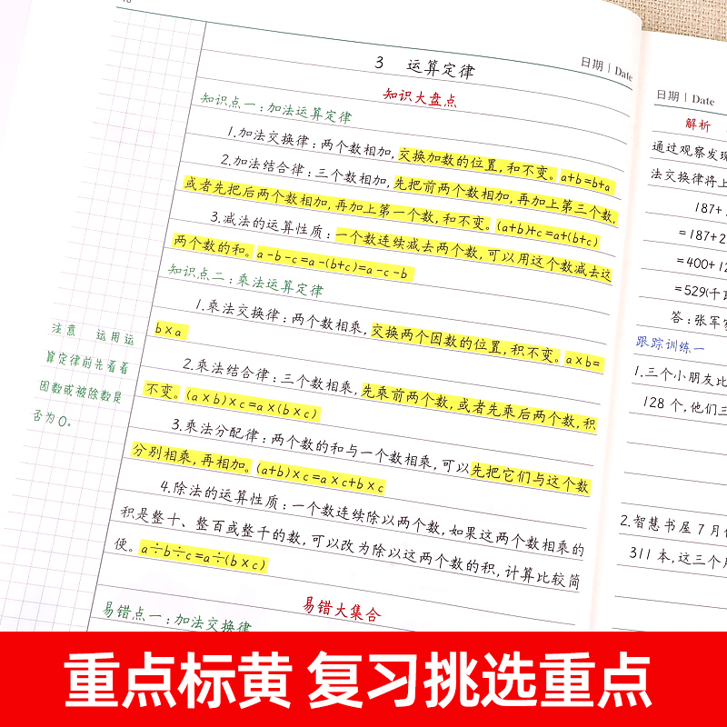 四年级下册数学易错题必刷题人教版小学应用题计算题思维强化训练题专项同步练习册 4年级下学期复习教辅资料书天天练实验班汉之简 - 图3