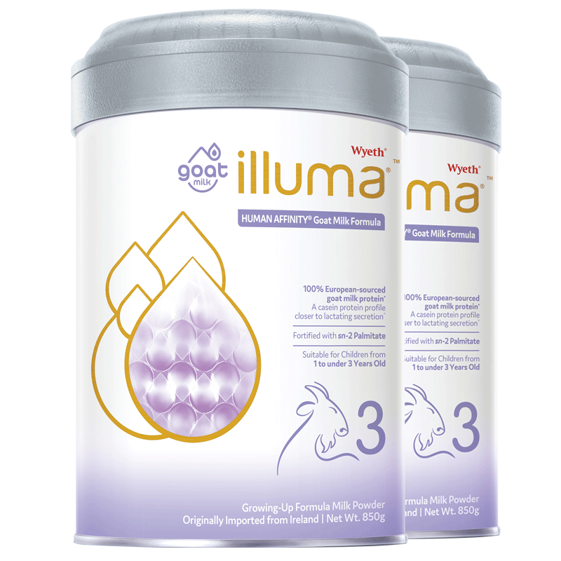 惠氏营养品海外旗舰店【预售】ILLUMA启赋蕴悠山羊奶粉3段1-3岁新生婴幼儿奶粉850g*2罐1
